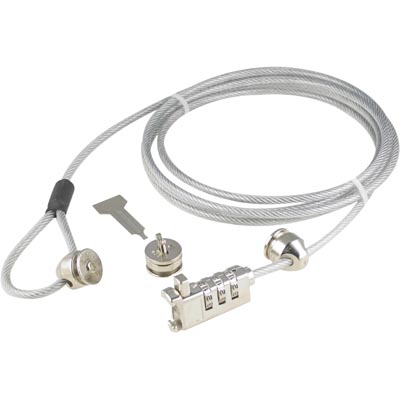 Monikäyttö kaapelilukko / All Purpose Cable Lock, hopea